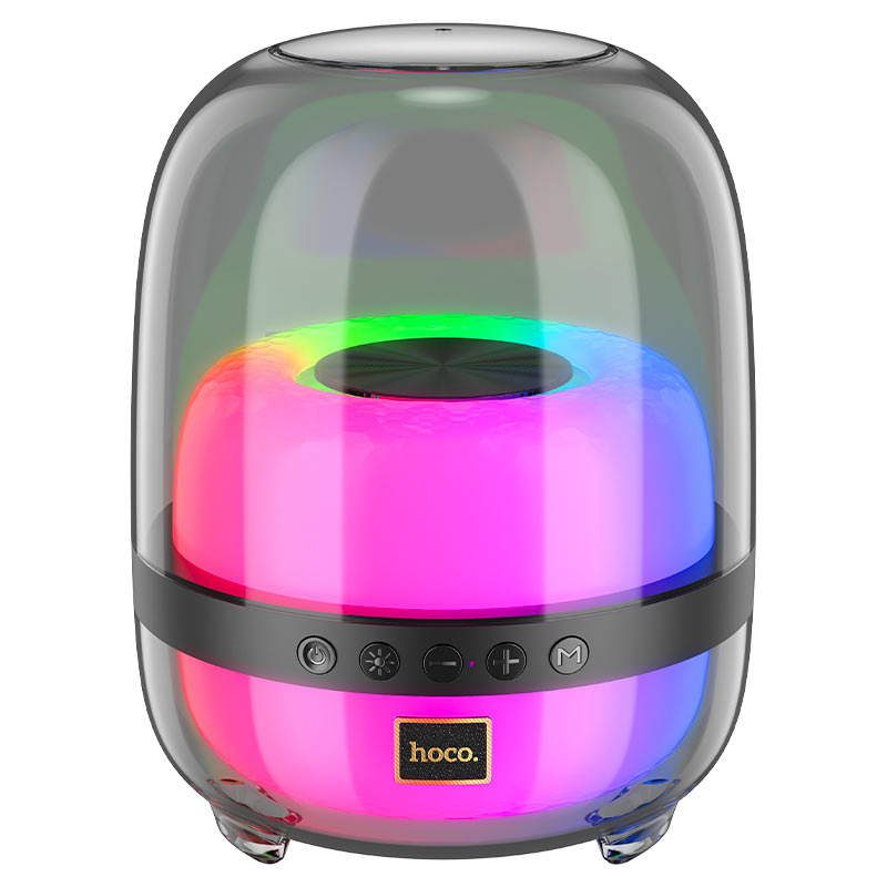 BS58 Crystal - Speaker Wireless BT 5.1 con Batteria 1800mAh, Suono Potente e Luci Multicolor